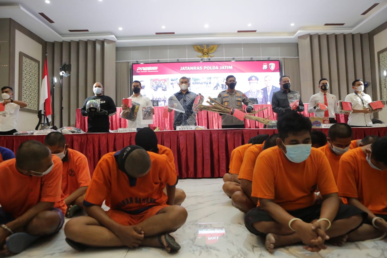 Terlibat Kasus Kriminal, Puluhan Pesilat di Jatim Diringkus Polisi