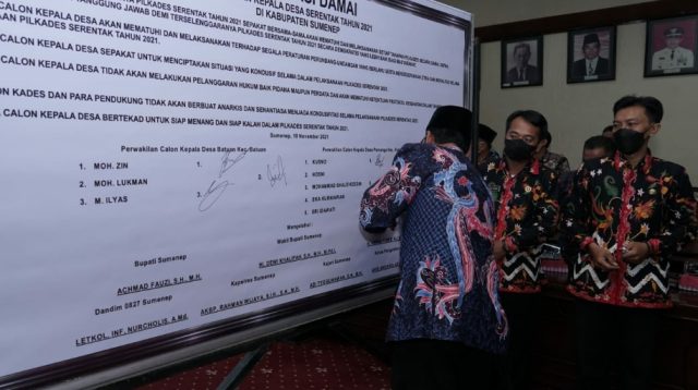 Deklarasi Damai Pilkades Serentak, Ini Pesan Bupati Fauzi kepada Para Cakades