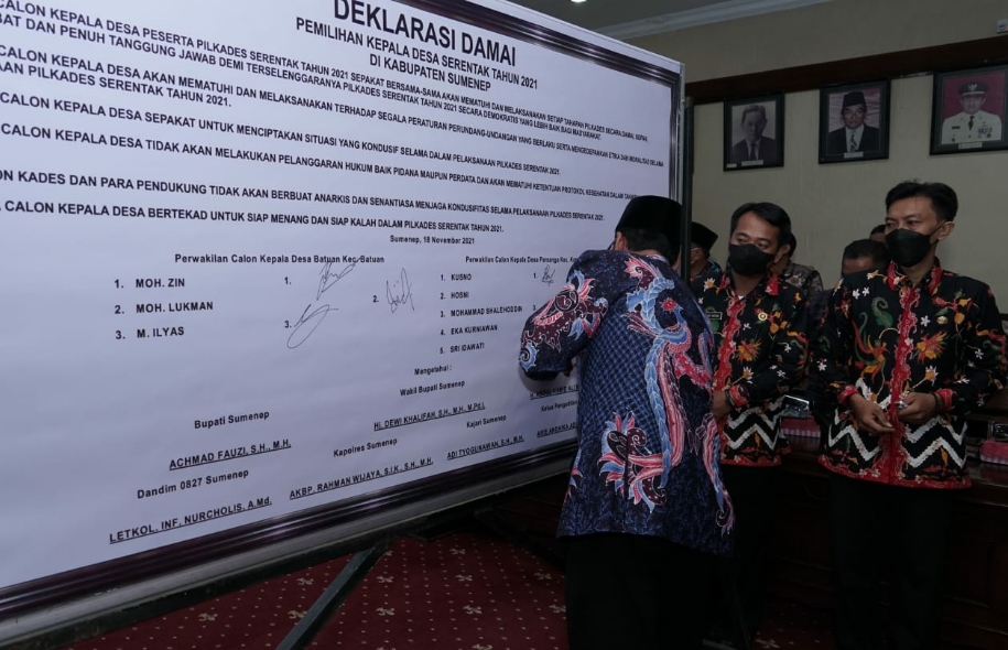 Deklarasi Damai Pilkades Serentak, Ini Pesan Bupati Fauzi kepada Para Cakades