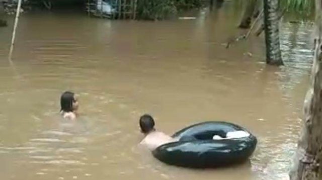 Hujan Deras Sejak Pagi, Sejumlah Rumah di Kecamatan Batang-batang Direndam Banjir