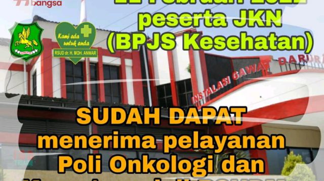 Pertama di Madura, Poli Ongkologi dan Kemoterapi di RSUD dr H Moh Anwar Sumenep Layani Peserta BPJS Kesehatan