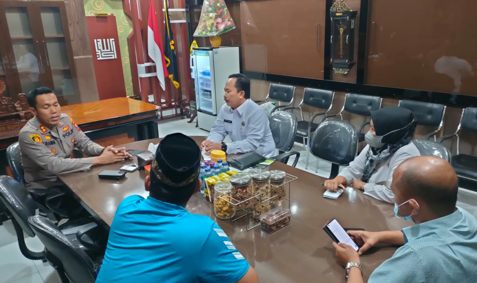 Bahas Wabah PMK, Kapolres Sumenep Rakor dengan DKPP