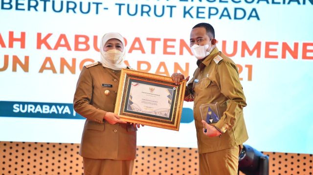 Pemkab Sumenep Terima Penghargaan dari Kementerian Keuangan