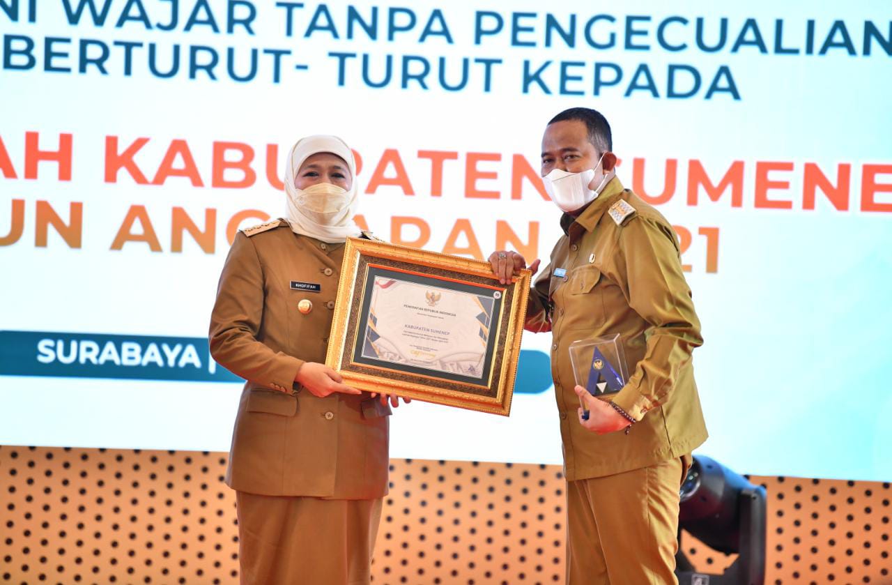 Pemkab Sumenep Terima Penghargaan dari Kementerian Keuangan