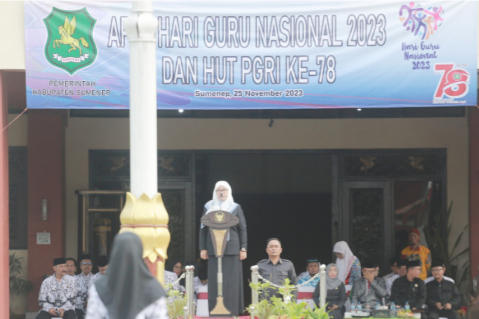Disdik Sumenep Gelar Apel HGN 2023 dan HUT PGRI Ke-78