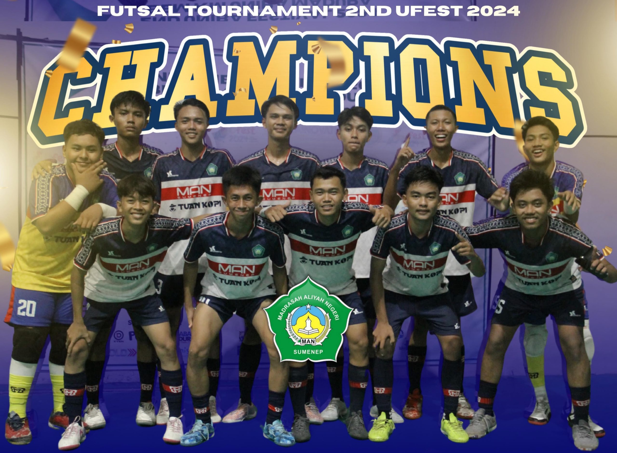 Pertandingan Final futsal Tournament 2nd Uniba Festival 2024, MAN 1 Sumenep Raih juara 1