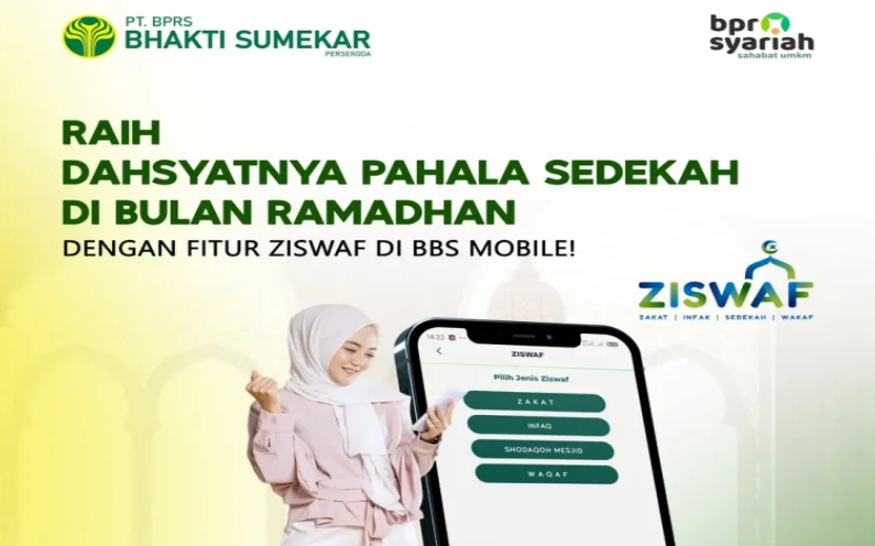 BPRS Bhakti Sumekar Hadirkan Fitur ZISWAF, Zakat dan Sedekah Bisa dari BBS Mobile