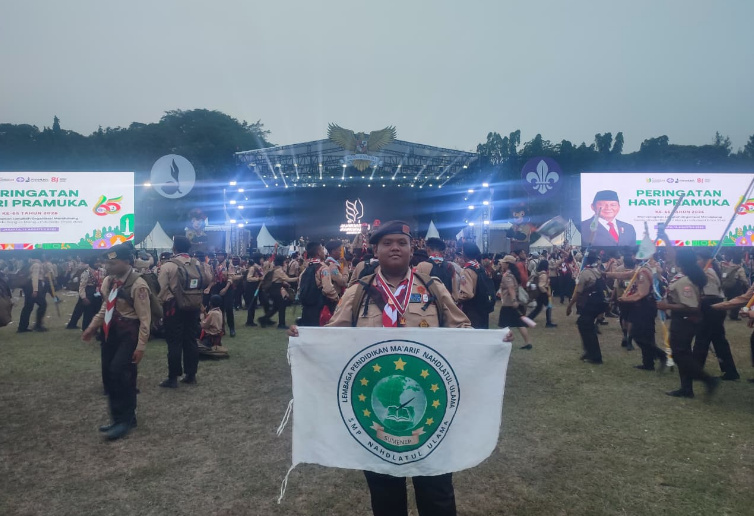 Bendera SMP NU Sumenep Berkibar di Jambore Nasional XII Cibubur